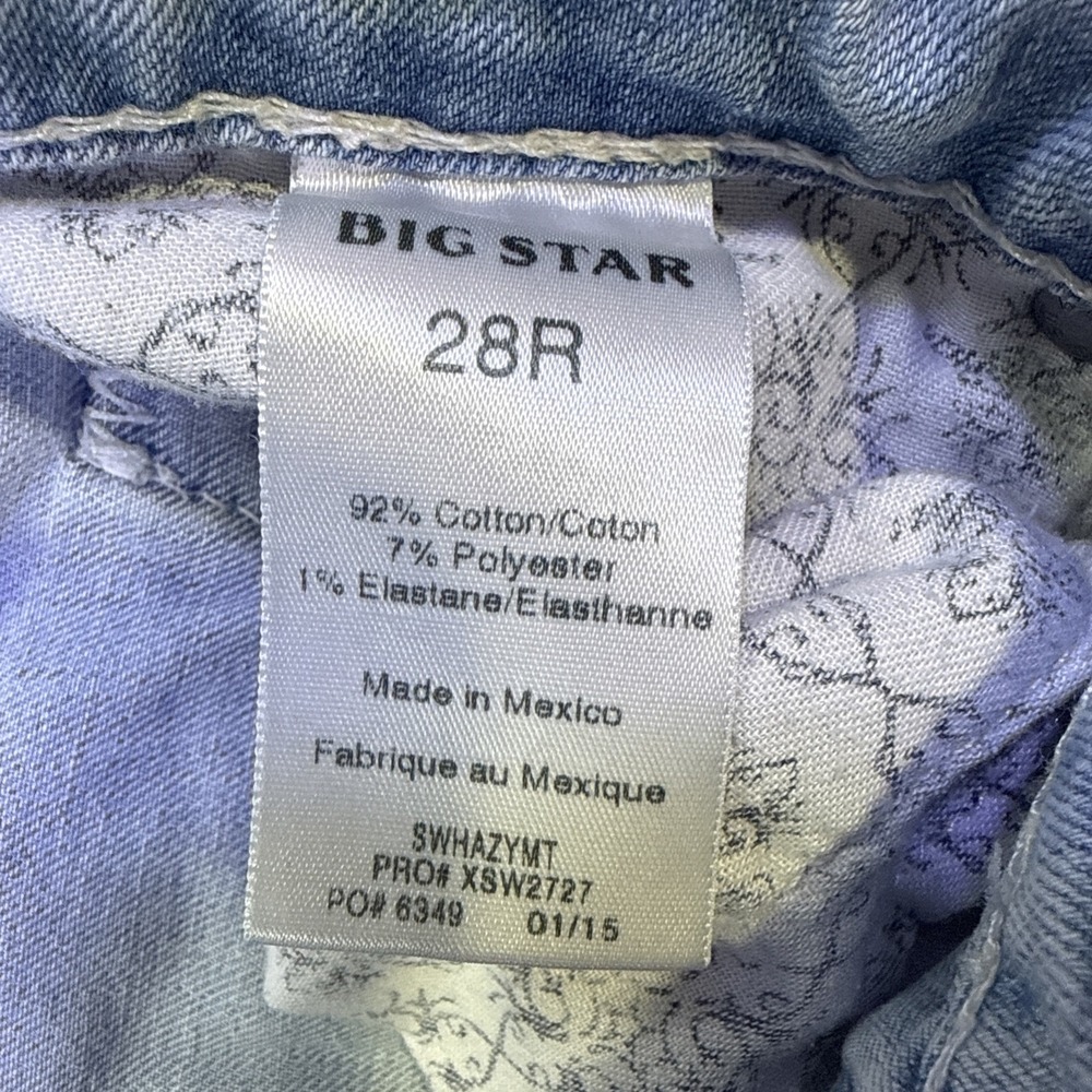 Big Star Jeans Womens Size 28R Blue New Hazel Fit Western Light Wash Denim - Picture 8 of 11